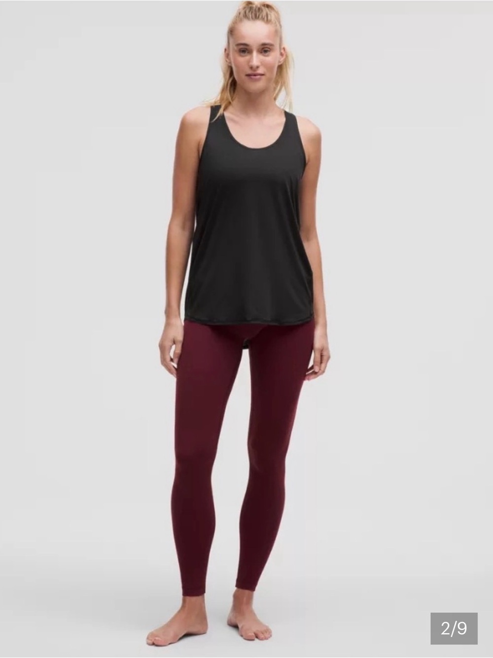 Lululemon Essential Tank Pleated Black - Picture 2 of 9
